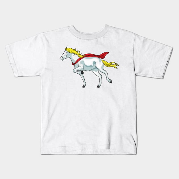 Horse Cape Kids T-Shirt by Markus Schnabel